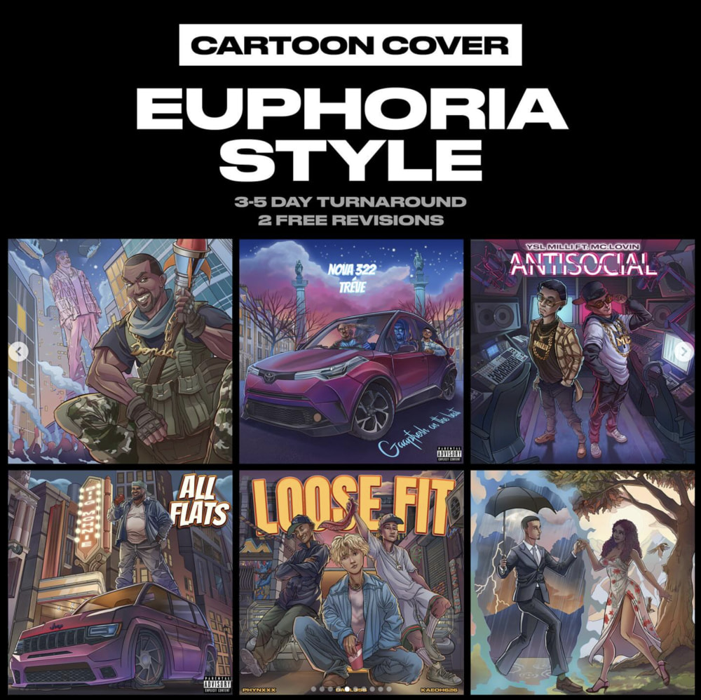 Custom Cover Cartoon Euphoria Style