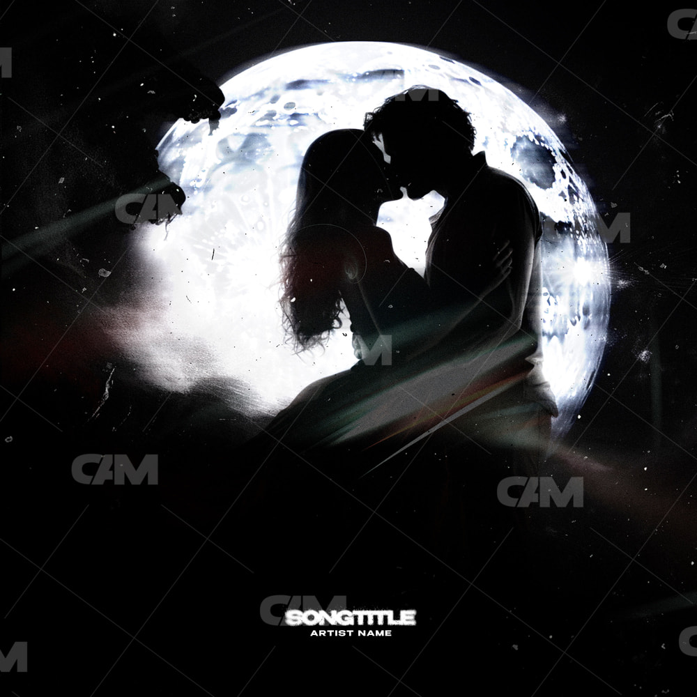 A Couple In Love By The Moon